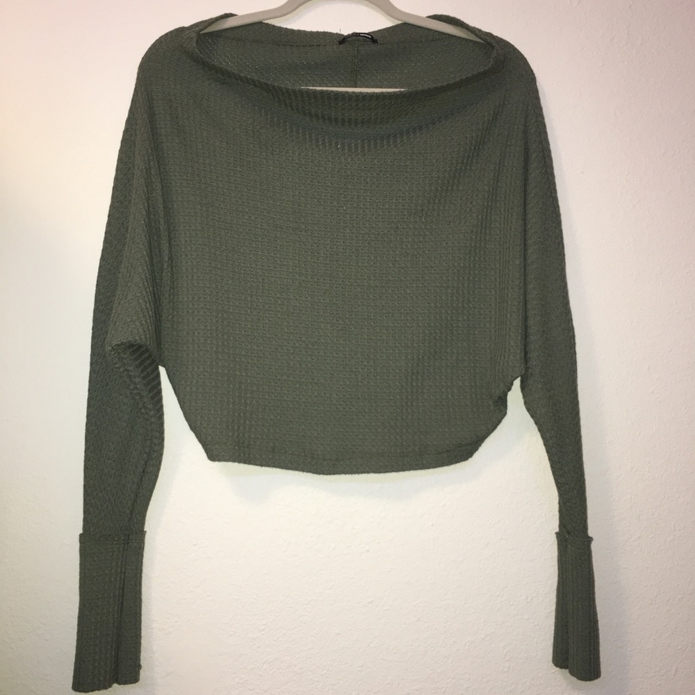 Forest Green Over the Shoulder Sweater